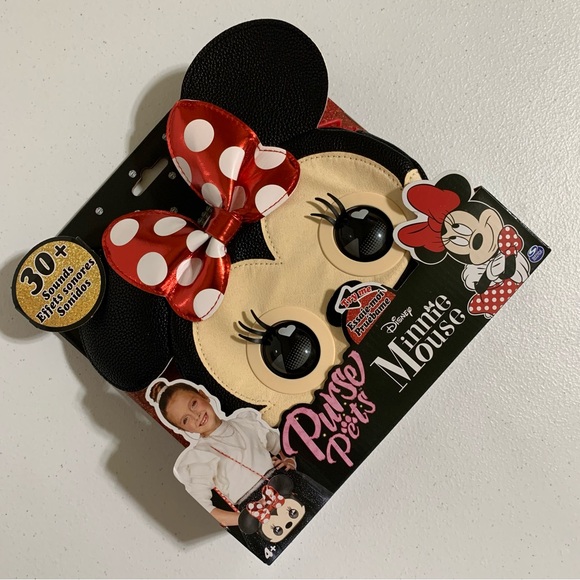 Purse Pets Disney Minnie Mouse 30+ Sounds Pet Toy & Crossbody Bag-NWT - Picture 9 of 11